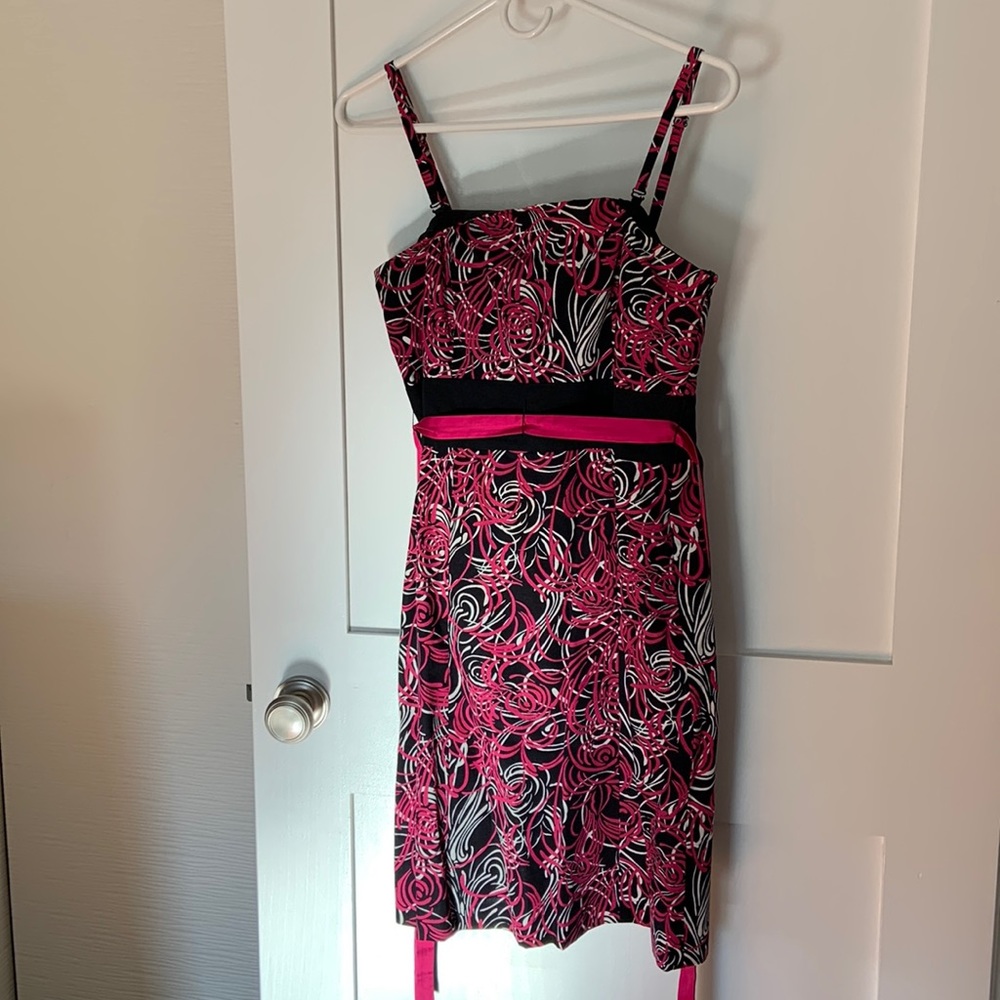 Ann Taylor Loft Petite Sz 4P Patterned Strapless Dress